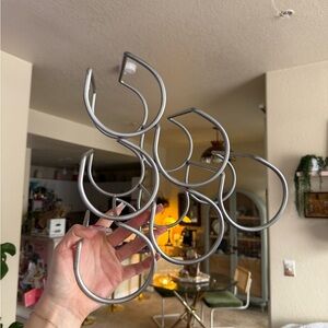 Modern Silver Wine Rack